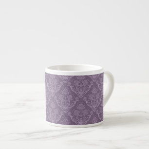 Purple floral wallpaper espresso cup