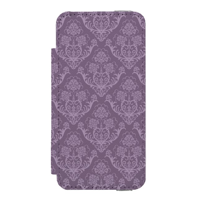 Purple floral wallpaper incipio iPhone wallet case (Folio Front)