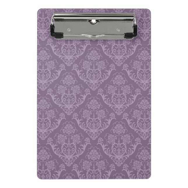 Purple floral wallpaper mini clipboard (Front)