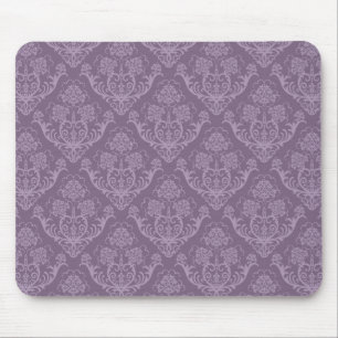 Purple floral wallpaper mouse mat