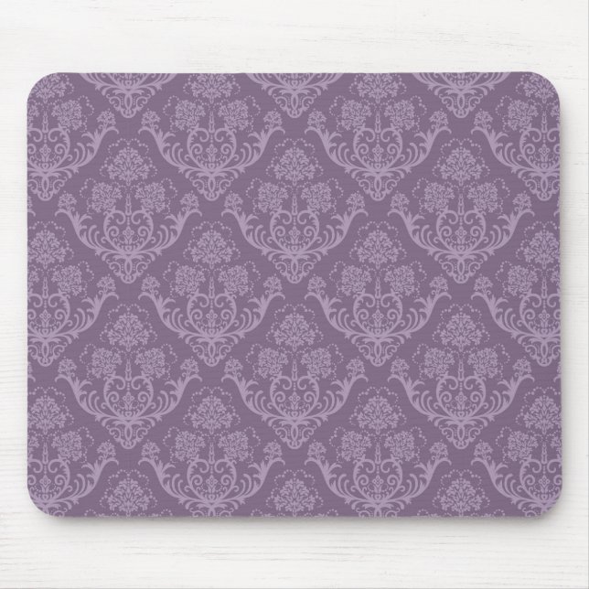 Purple floral wallpaper mouse mat (Front)