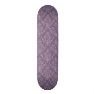 Purple floral wallpaper skateboard