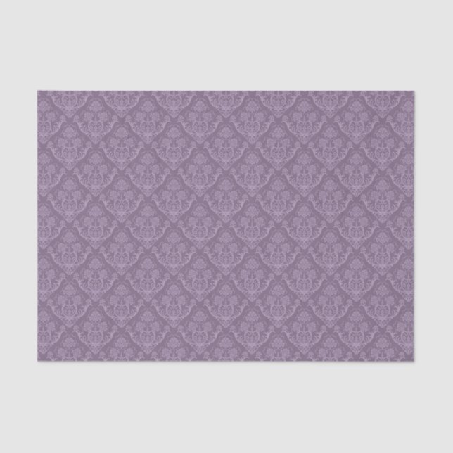 Purple floral wallpaper tissue paper (Front)