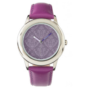 Purple floral wallpaper watch