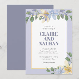Purple Floral Watercolor Invitation