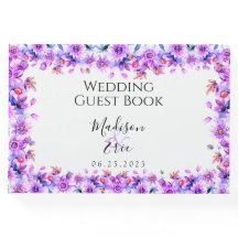 Purple Floral Watercolor Wedding