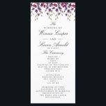 Purple Floral Wedding Program Programme<br><div class="desc">Purple Floral Wedding Program,  Designed with multi-coloured hand-painted purple wildflowers with watercolor type stylising. Customise this design with your ceremony information and on the back,  wedding party info and customised thank you.  The background colour is set to white,  however,  you can choose a fill colour of your choice.</div>