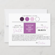 Purple Floral Will You Be My Bridesmaid Card