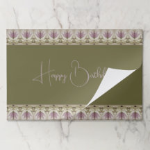 Purple Floral With Beige