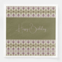 Purple Floral With Sage Green