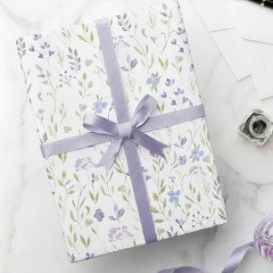 Purple Floral Wrapping Paper