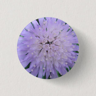 Purple flower 3 cm round badge