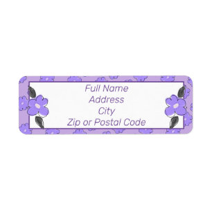 Purple flower accented