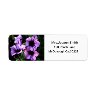 PURPLE FLOWER ADDRESS LABLES