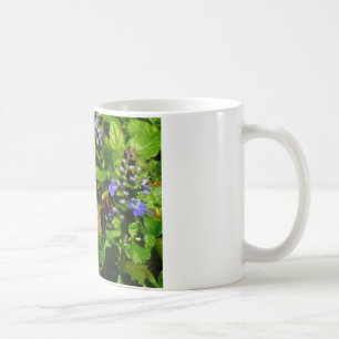 Purple Flower and Bumble Bee Coffee Mug