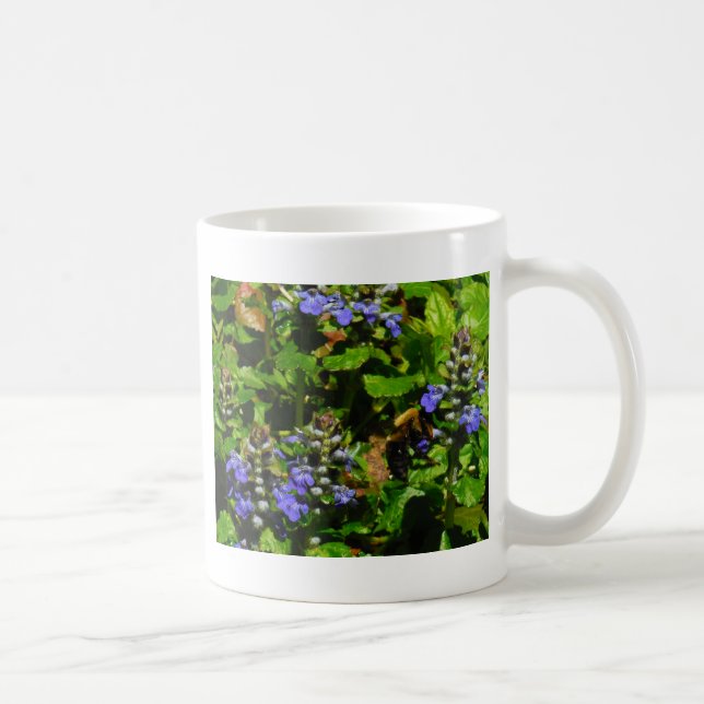 Purple Flower and Bumble Bee Coffee Mug (Right)