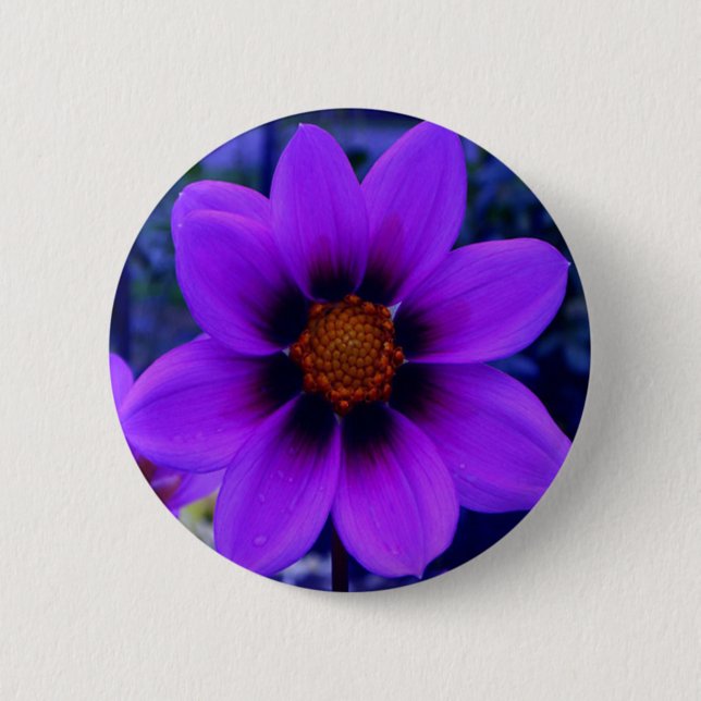 Purple Flower at Dusk 6 Cm Round Badge (Front)