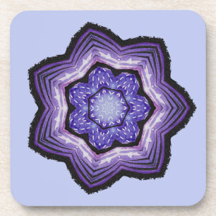Purple Flower Beautiful Abstract Art Coaster
