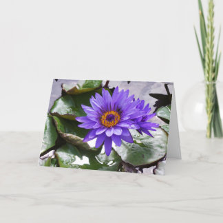 Purple Flower Birthday Frameable Card 7x5