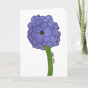 Purple Flower- Blank Card