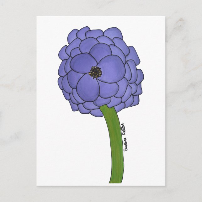 Purple Flower- Blank Postcard (Front)