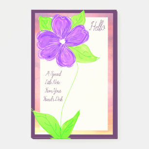 Purple Flower Bloom Post-it Notes