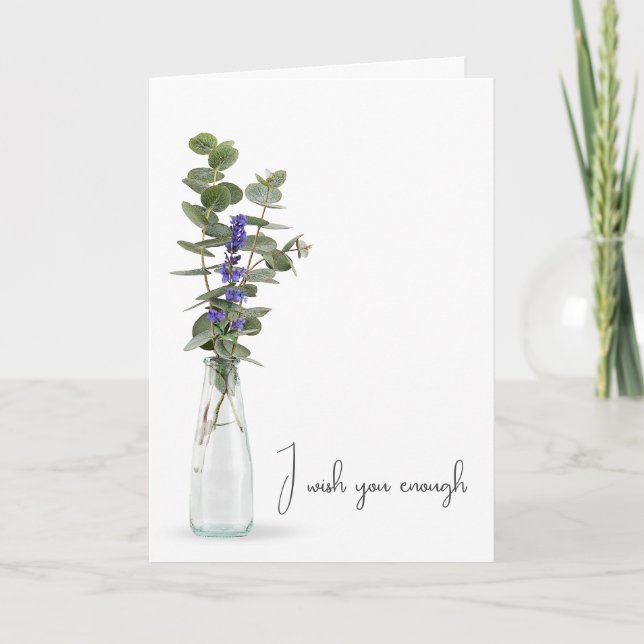 Purple Flower Bouquet Birthday Card (Front)