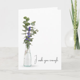 Purple Flower Bouquet Birthday Card