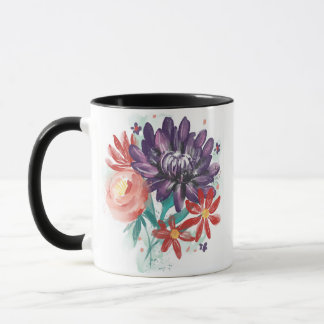 PURPLE FLOWER BUNCH MUG