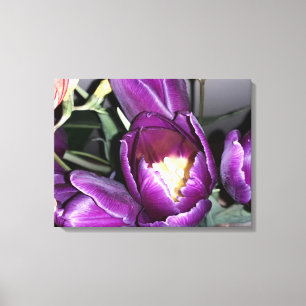 Purple flower canvas print