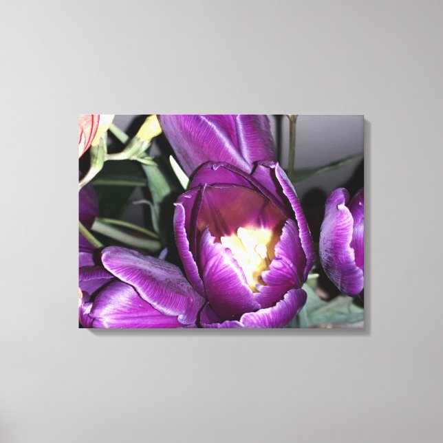 Purple flower canvas print (Front)
