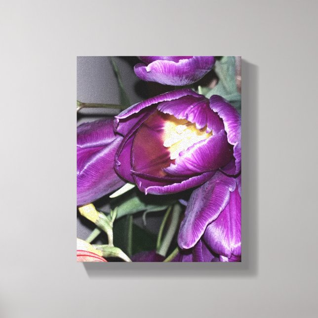 Purple flower canvas print (Front)