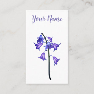 Purple Flower. Contact card. Calling Card