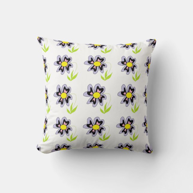 PURPLE FLOWER CUSHION (Front)