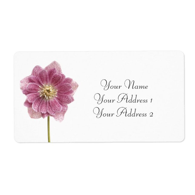 Purple Flower Custom Address Labels (Front)