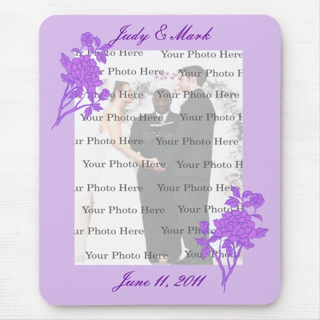 Purple Flower Custom Mouse Pad (Front)