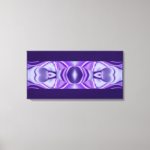 Purple Flower Dreams, Abstract Fantasy Rainbow Art Canvas Print