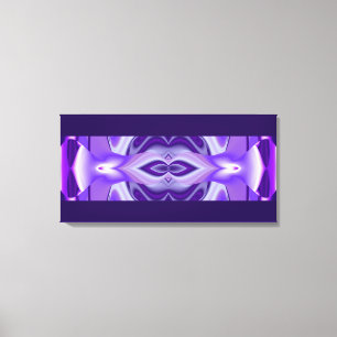 Purple Flower Dreams, Abstract Fantasy Rainbow Art Canvas Print