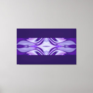 Purple Flower Dreams, Abstract Fantasy Rainbow Art Canvas Print