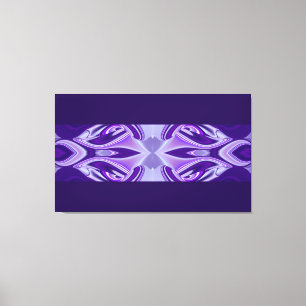 Purple Flower Dreams, Abstract Fantasy Rainbow Art Canvas Print