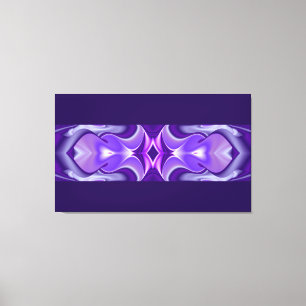 Purple Flower Dreams, Abstract Fantasy Rainbow Art Canvas Print