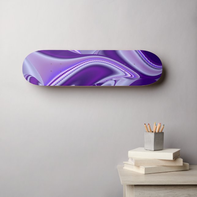 Purple Flower Dreams Skateboard (Wall Art (Horz))