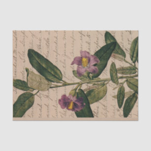 Purple Flower Ephemera Tissue Paper