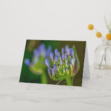 Purple flower Folded Thank You Card