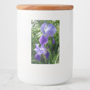 Purple Flower  Food Container Label