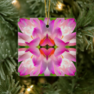 PURPLE FLOWER - Fractal Art - Ceramic Ornament