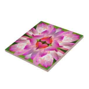 PURPLE FLOWER - Fractal Art - Tile