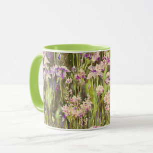 Purple Flower Garden Art Mug Cup