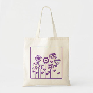 Purple Flower Garden Tote Bag