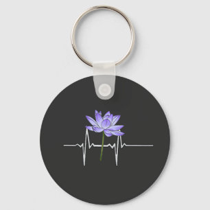 Purple Flower Gardener Key Ring